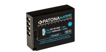 Baterie PATONA pro foto Fuji NP-W126S 1050mAh Li-Ion Platinum, USB-C černá PTABATPAT0687