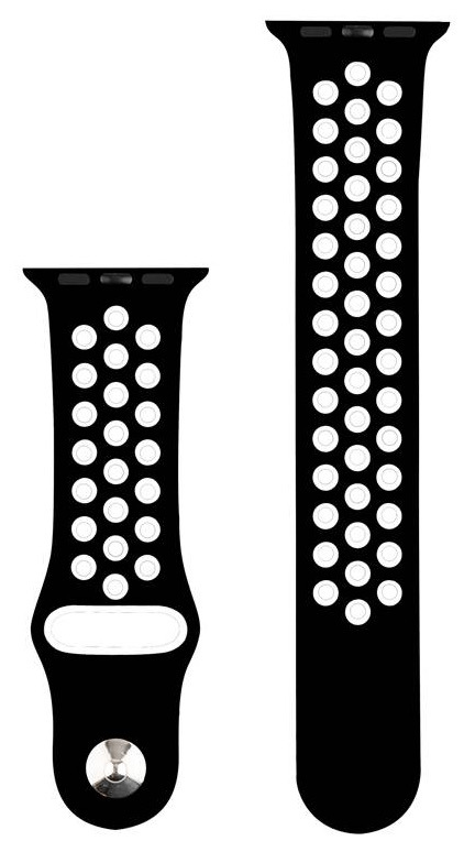 Řemínek RhinoTech na Apple Watch 42/44/45/49 mm černý/bílý