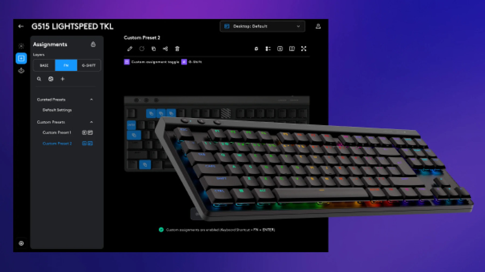 Klávesnice Logitech G515 TKL Lightspeed, CZ/SK layout černá Klávesnice Logitech G515 TKL Lightspeed, CZ/SK layout černá