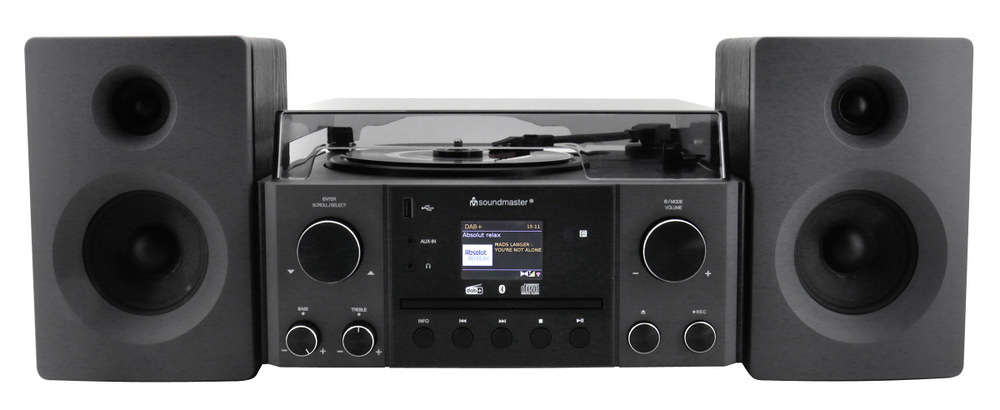 Mikrosystém Soundmaster MCD1950SW v pohledu z přední strany