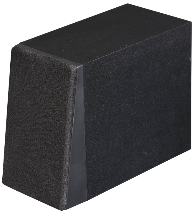 Detail externího reproduktoru mikrosystému Denver MDA-285 v černém provedení