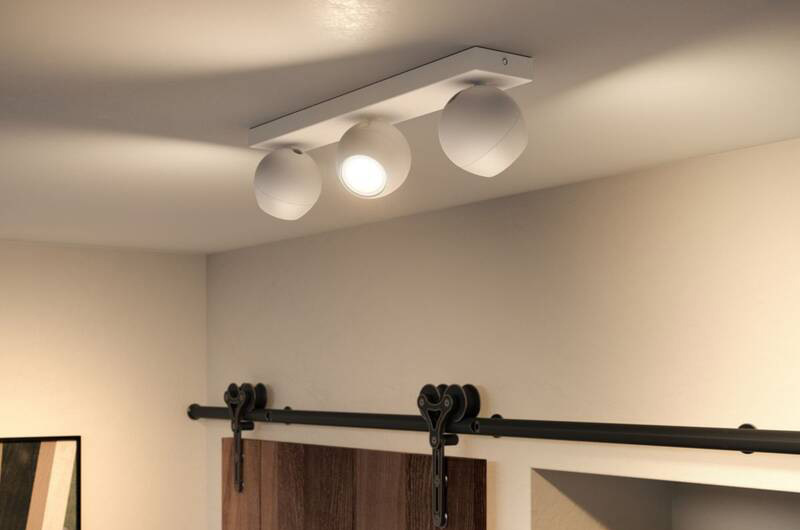 Bodové svítidlo Philips Hue Buckram White Ambiance 3 Spot bílé