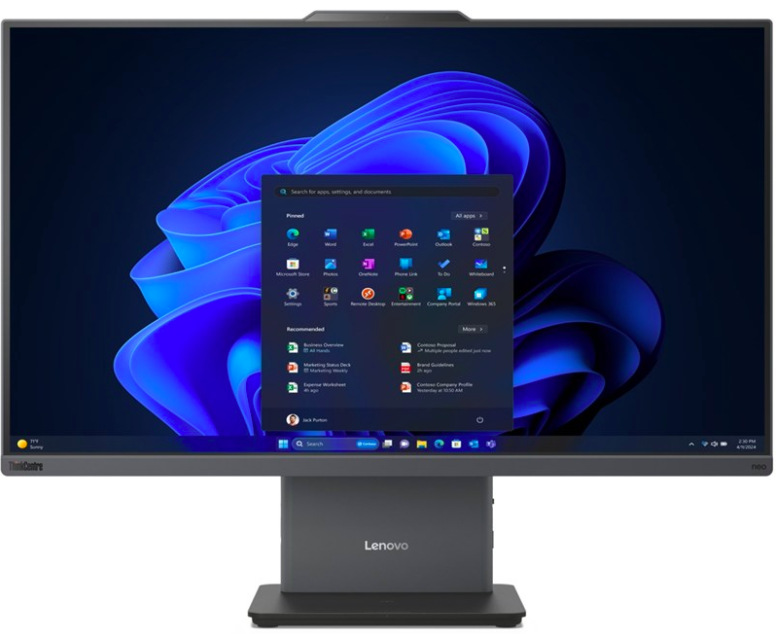 All In One počítač Lenovo ThinkCentre neo 55a 24 Gen 6 s 23,8palcovým displejem v šedé barvě