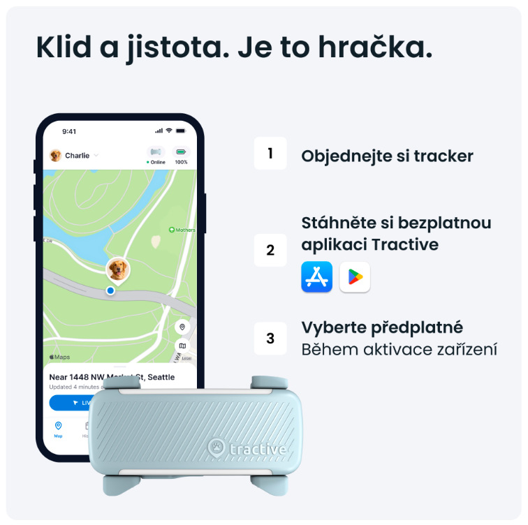 GPS lokátor Tractive DOG 6 - mentolový