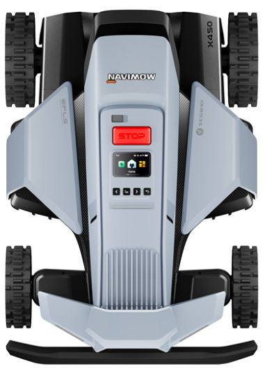 Robotická sekačka Segway Navimow X450E s pohonem 4WD, šedé provedení
