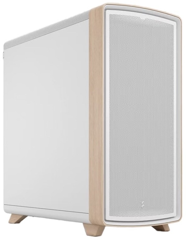 Case FRACTAL DESIGN Summit Chalk White Solid bílá Počítačová skříň FRACTAL DESIGN Summit Chalk White Solid v bílém provedení s dřevěným dekorem předního rámu