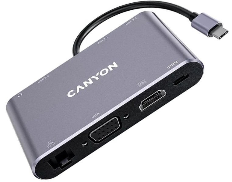 Dokovací stanice Canyon DS-14 8v1 o výkonu PD 100 W