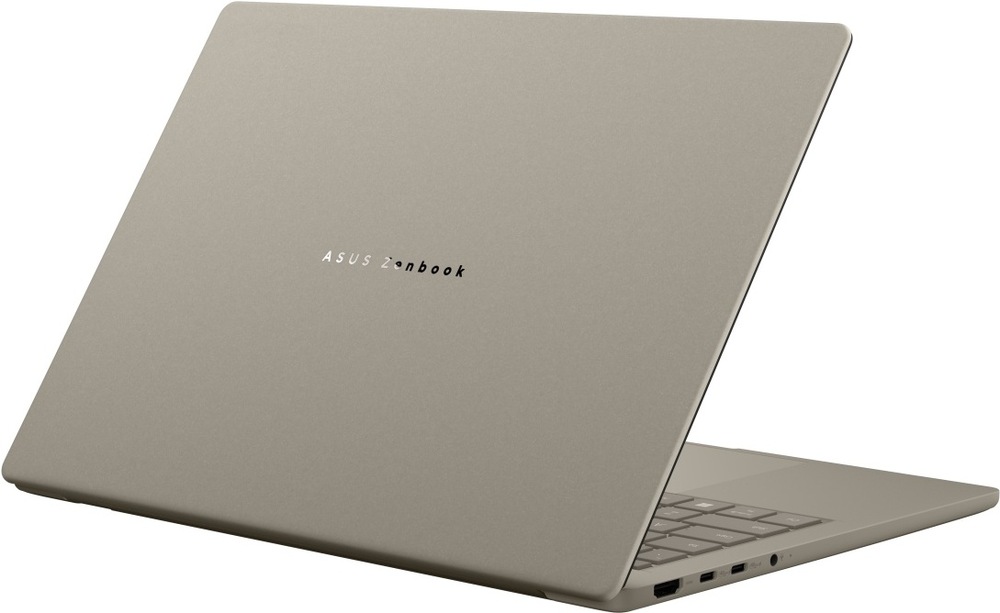 Pohled zezadu na na otevřený Zenbook A14