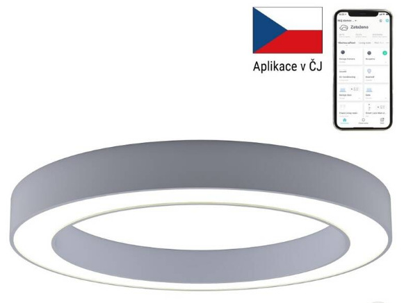 Stropní svítidlo IMMAX NEO PASTEL SMART 95cm 66W Zigbee 3.0 šedé Immax Neo Pastel