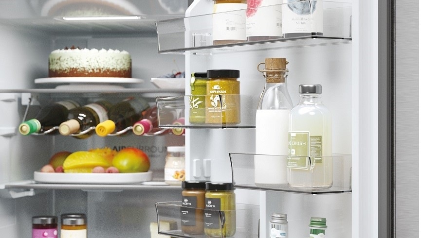 Chladnička s mrazničkou Haier HTW5618CNMG stříbrná Chladnička s mrazničkou Haier HTW5618CNMG stříbrná