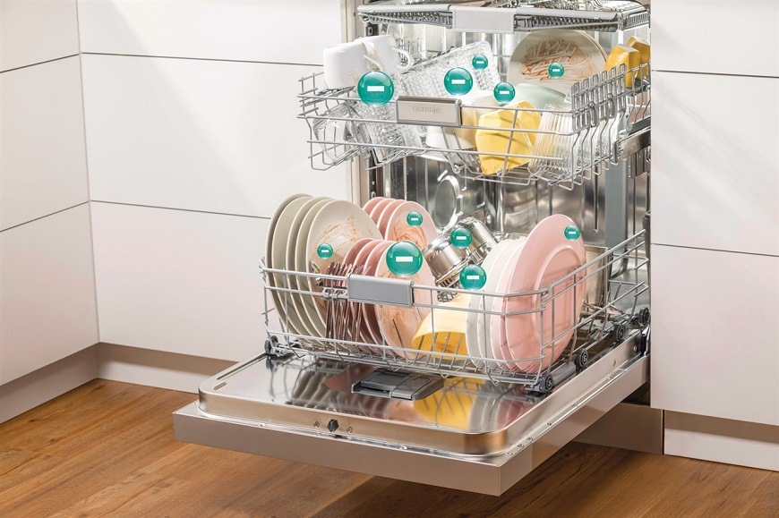 Myčka nádobí Gorenje GS673B60W, bílá, Odložený start
