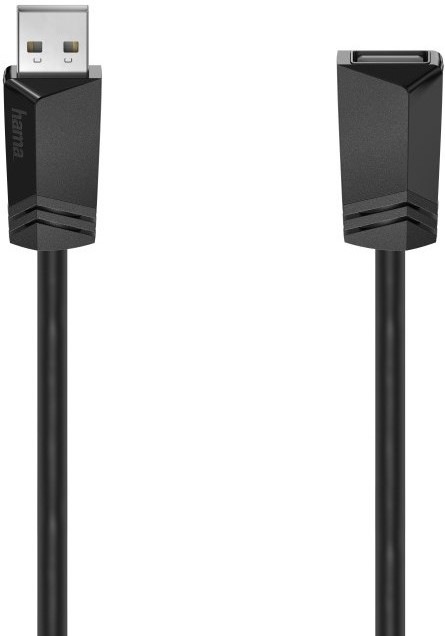 Kabel Hama USB, prodlužovací, 1,5m - černý