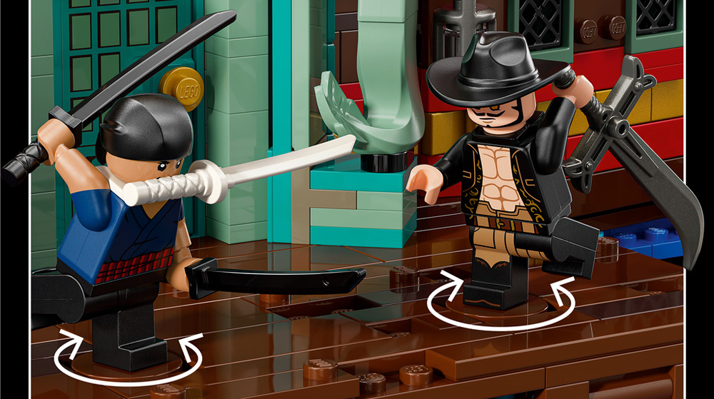 Stavebnice LEGO® ONE PIECE 75640 Plovoucí restaurace Baratie Autentické doplňky a propracované detaily dělají z Baratie výjimečný sběratelský model.