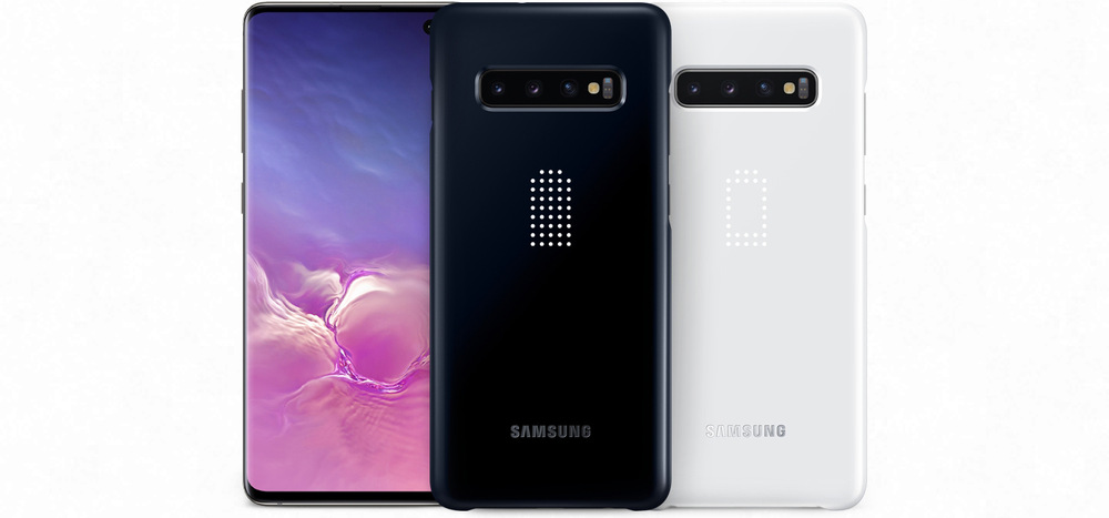 Kryt na mobil Samsung LED na Galaxy S10+ bílý Kryt na mobil Samsung LED na Galaxy S10+ bílý