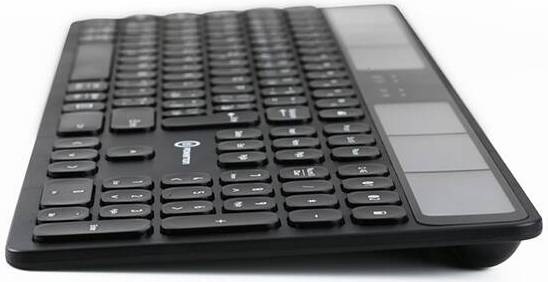 Klávesnice Powerton SolarSlim, solární nabíjení, US černá