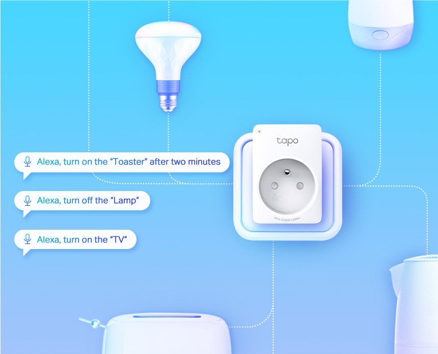Chytrá zásuvka TP-Link Tapo P100, 4ks bílá Chytrá zásuvka TP-Link Tapo P100, 4ks bílá