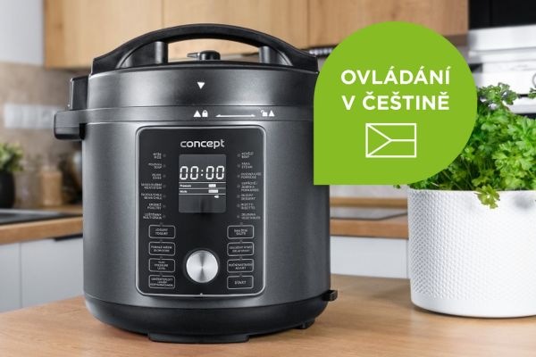 Multifunkční tlakový hrnec Concept CK8000 COOKERY 11 v 1 černý