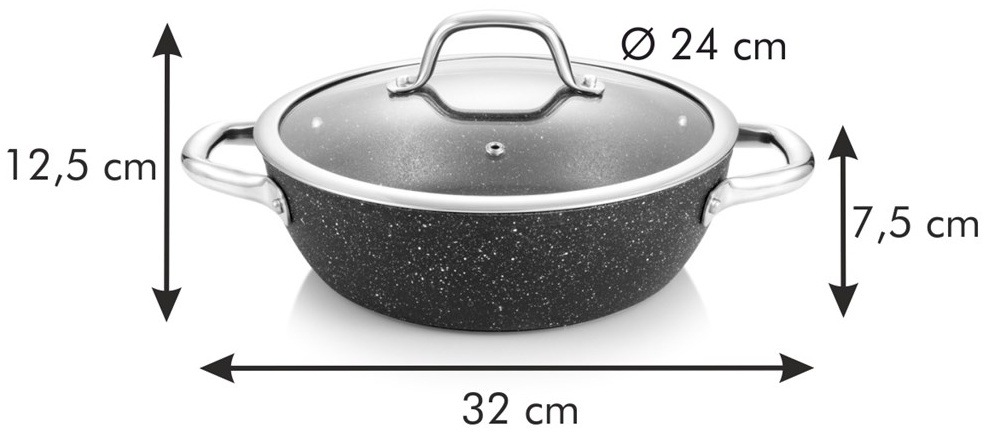 Pánev Tescoma President Stone 24 cm černá