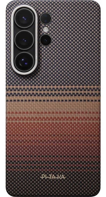 Kryt na mobil Pitaka na Samsung Galaxy S26 Ultra, červená a oranžová barva