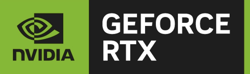 Logo grafické řady NVIDIA GeForce RTX použité v notebooku Lenovo Legion Pro 5 16IAX10H