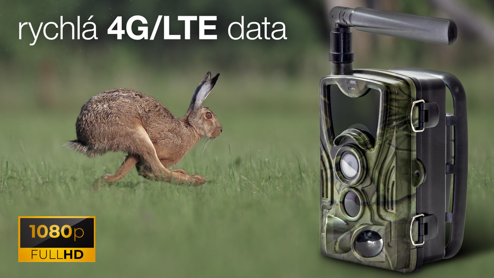 Fotopast Evolveo StrongVision LTE, 4G + SIM karta/1 GB zdarma maskáčová Evolveo StrongVision LTE