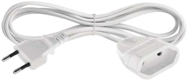 Kabel prodlužovací EMOS 1x zásuvka, 5m - bílý