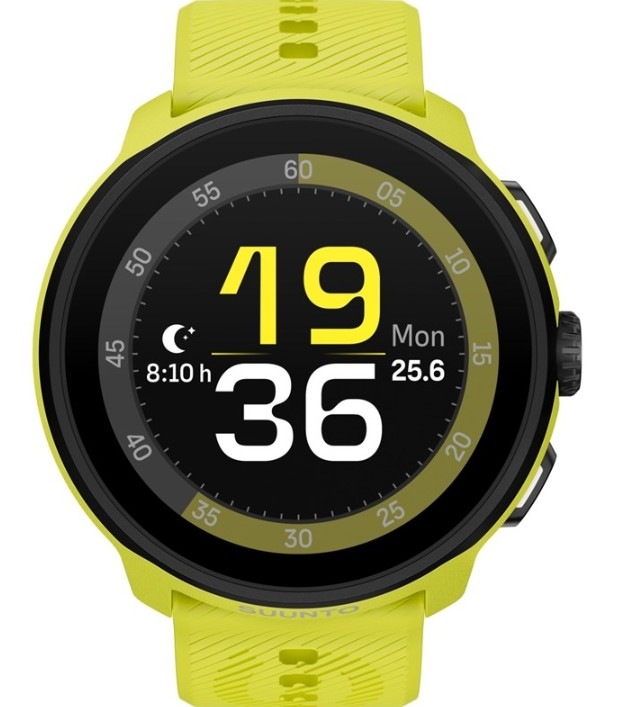 Chytré hodinky Suunto Run se silikonovým páskem žluté