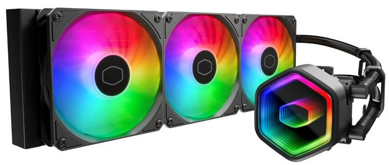 Vodní chladič s ARGB podsvícením Cooler Master MasterLiquid 360 Core II, černá barva