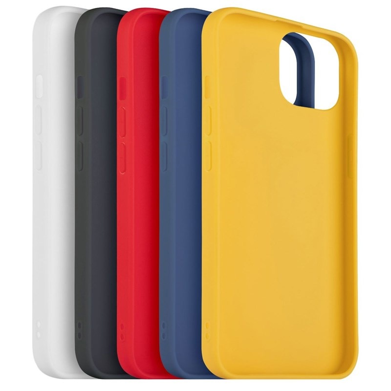 Set krytů na mobil FIXED Story na Apple iPhone 13 černý/bílý/červený/modrý/žlutý Set krytů na mobil FIXED Story na Apple iPhone 13 černý/bílý/červený/modrý/žlutý