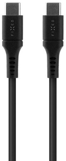Kabel FIXED Liquid silicone USB-C/Lightning s podporou PD, MFi, 2m černý