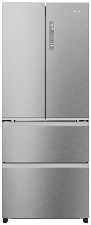 Chladnička s mrazničkou Haier HFR3718DNMM stříbrná