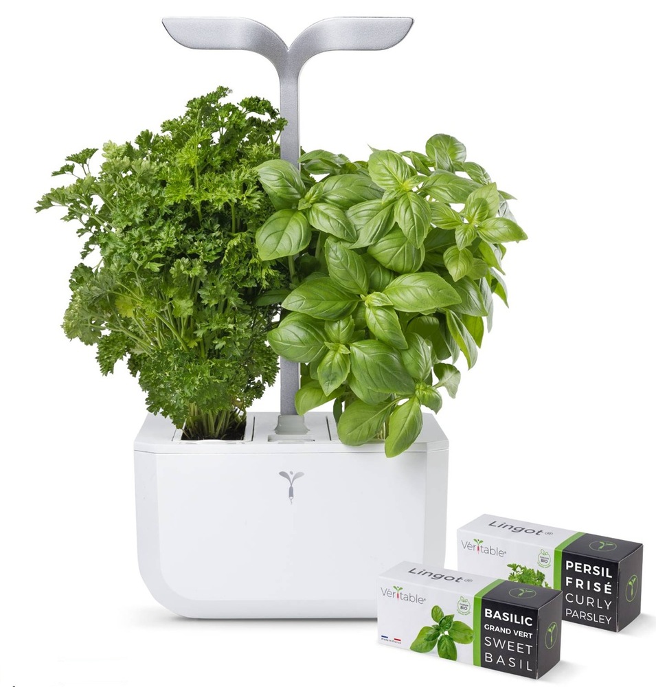 Chytrý květináč Véritable Exky SMART bílý Chytrý květináč Véritable Exky SMART s ukázkou sazenic