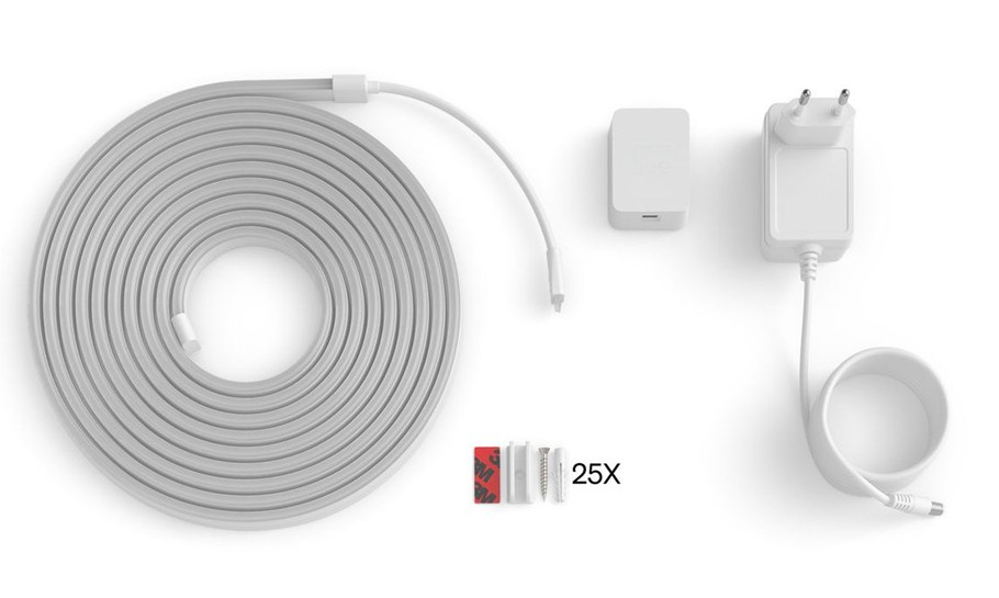 Sada LED pásku Philips Hue Essential RGB s napájením a montážním příslušenstvím