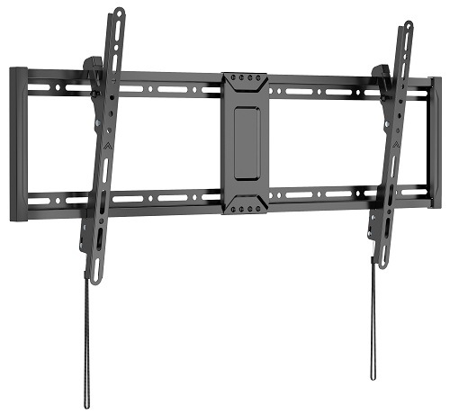 Černý naklápěcí nástěnný držák GoGEN na TV a monitor na bílém pozadí