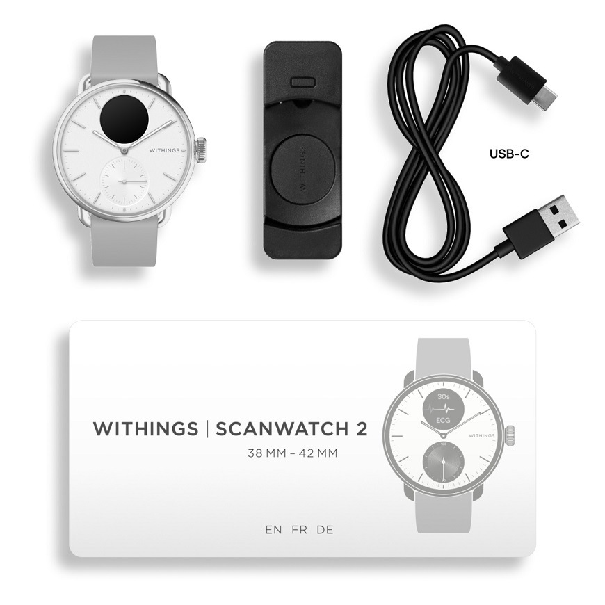 Chytré hodinky Withings Scanwatch 2 38 mm bílé