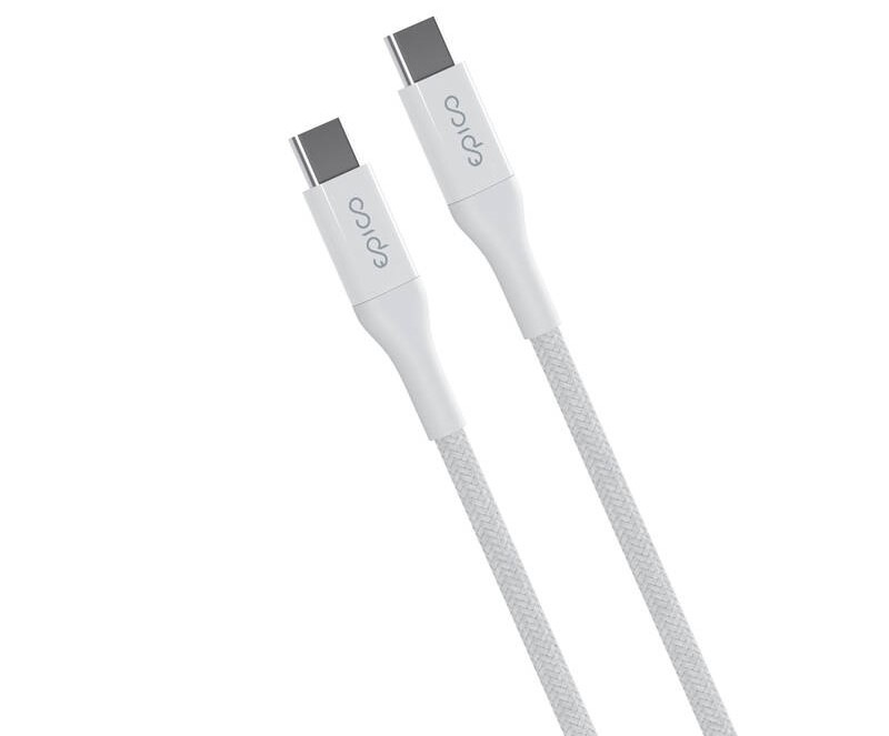 Kabel Epico Braided PD, USB-C / USB-C, 1.2m bílý Kabel Epico Braided PD, USB-C / USB-C, 1.2m - bílý