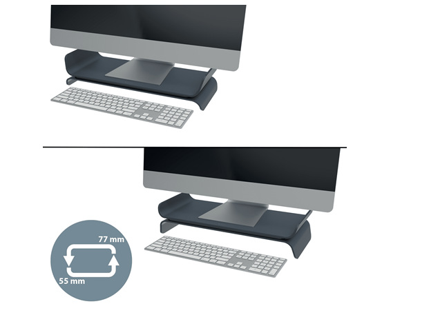 Podstavec pod monitor Leitz Ergo, nastavitelný šedý Podstavec pod monitor Leitz Ergo, nastavitelný šedý