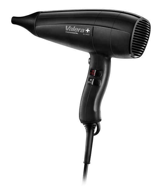 černý Fén Valera Swiss Light 3400 - pohled z boku