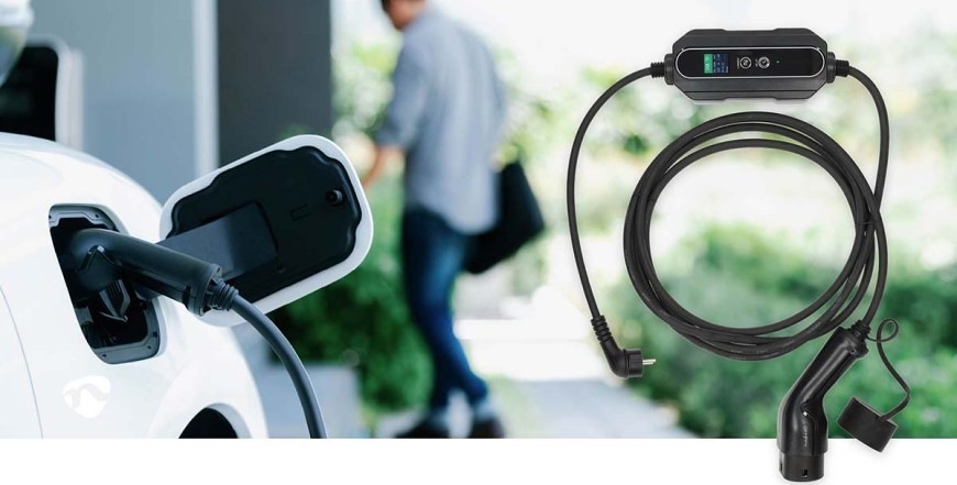Cestovní kabel NEDIS nabíjí elektromobil