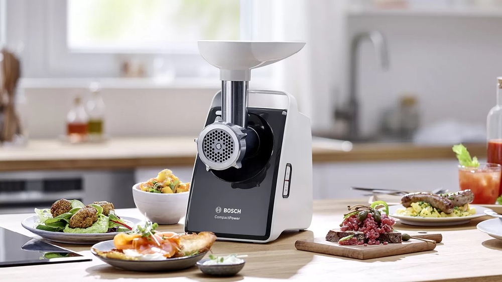 Mlýnek na maso Bosch CompactPower MFW3640A šedý/bílý