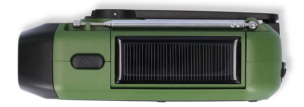 Radiopřijímač s DAB+ Nedis RDDBCR2000 černý/zelený Pohled na radiopřijímač DAB+ Nedis RDDBCR2000GN shora
