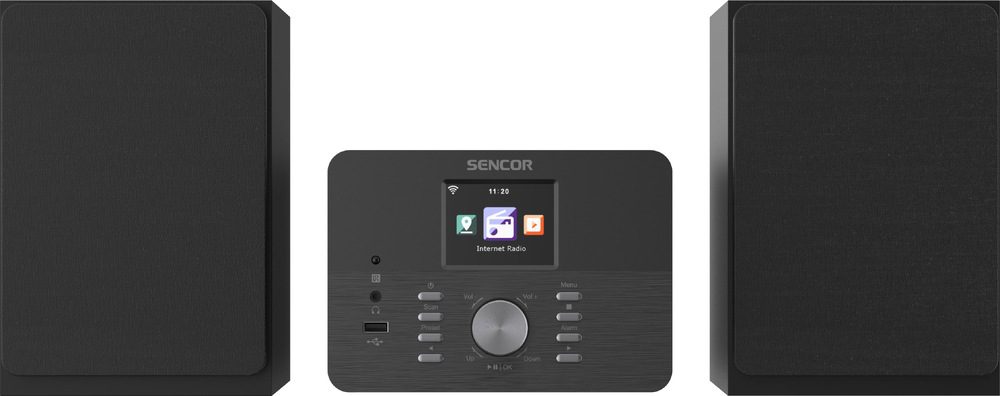Mikrosystém Sencor SMC 5100WDB černý Přehrávání z CD, USB, AUX i Bluetooth umožňuje pohodlné využití s různými hudebními zdroji.