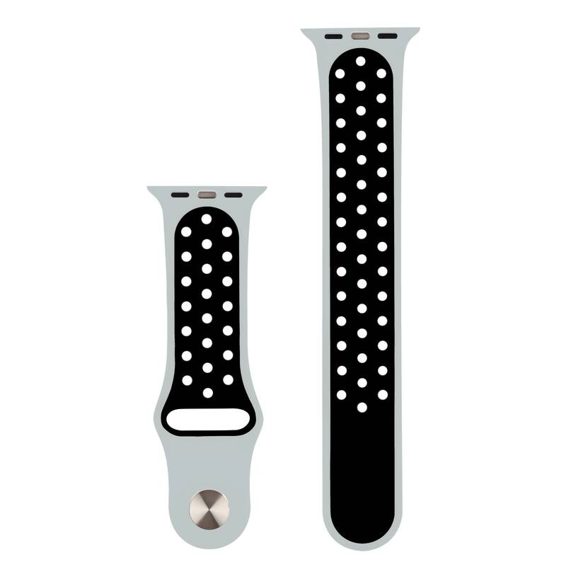 Řemínek RhinoTech na Apple Watch 42/44/45/49 mm černý/šedý