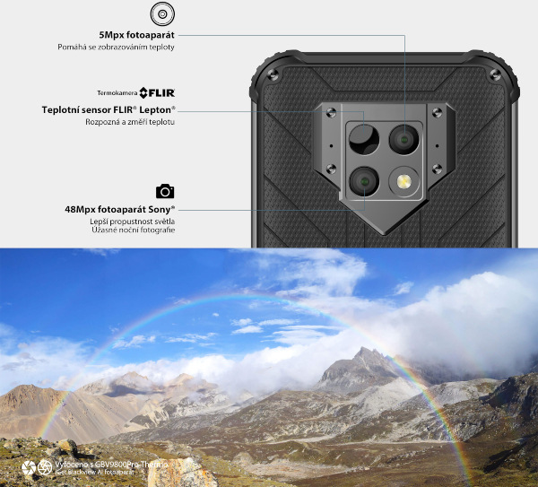 Mobilní telefon iGET BLACKVIEW GBV9800 Pro Thermo černý iGET BLACKVIEW GBV9800 Pro Thermo, černá