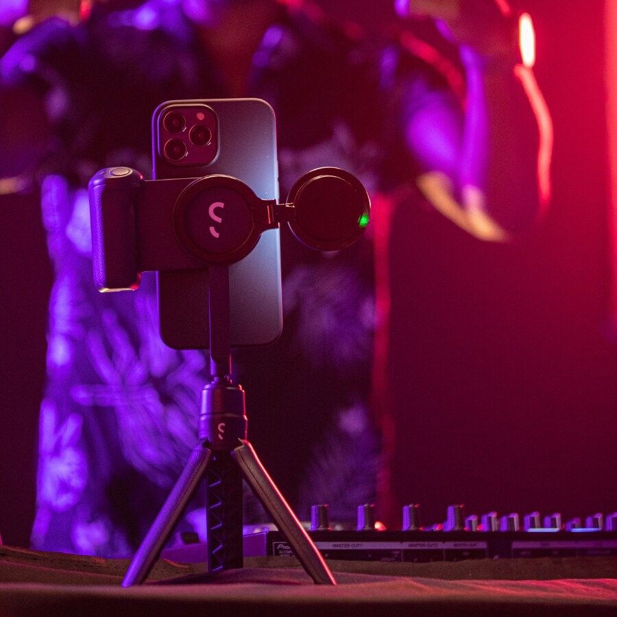 Stativ SnapStand Mini jako stojánek na party