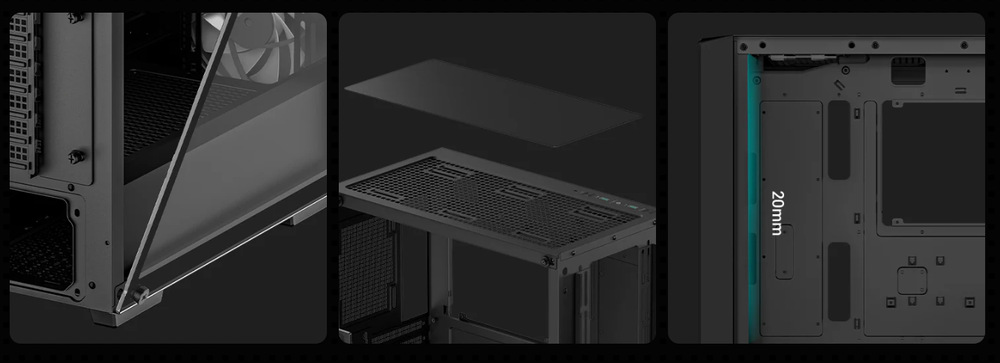 DeepCool CC560 MESH V2 těží také ze zesílené konstrukce