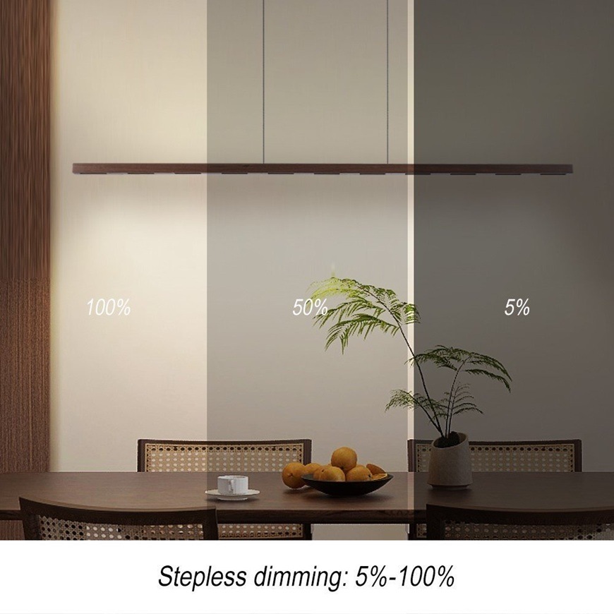 Stropní svítidlo IMMAX NEO MADEIRA 157cm dřevo ořech černé/hnědé IMMAX NEO MADEIRA a plynulé stmívání.