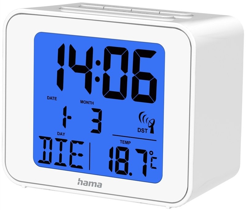 Budík Hama Cube s rádiovým signálem DCF