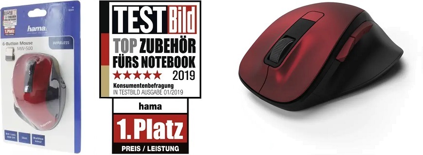 Myš Hama MW 500 červená Hama MW 500