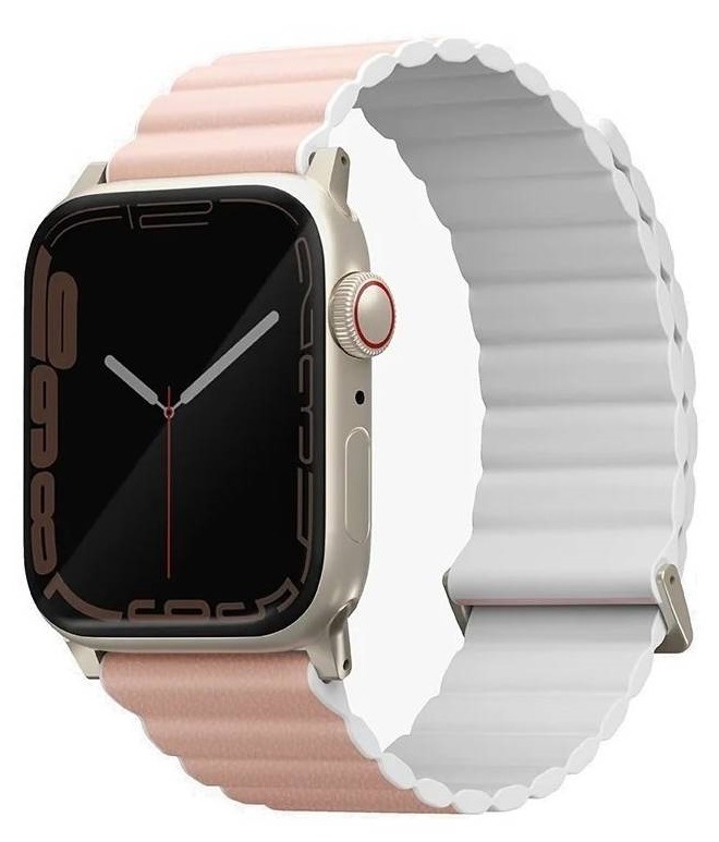Řemínek Uniq Revix Premium Edition Reversible na Apple Watch 38/40/41mm bílý/růžový